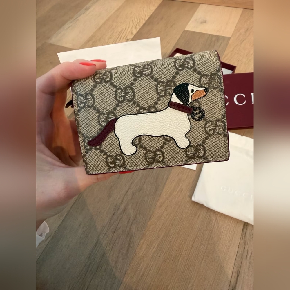 Gucci GG Logo Dachshund Wallet